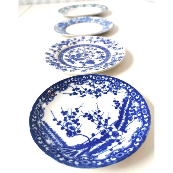 Collector Plates Four- Two Japanese, Two English Vintage - Picture 2 of 16